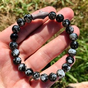 Black & White Beaded Shark Bracelet